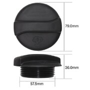 RADIATOR CAP 18PSI 125KPA RECOVERY PLASTIC SCREW TYPE - Part# CK18125