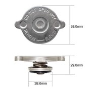 RADIATOR CAP 10PSI 70KPA METAL NON RECOVERY TYPE - Part# CN1070