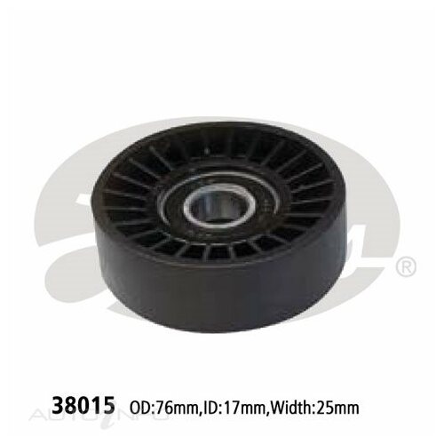 Gates Brand Idler Pulley Thermoplastic Smooth/Backside 76mm x 17mm x 25mm