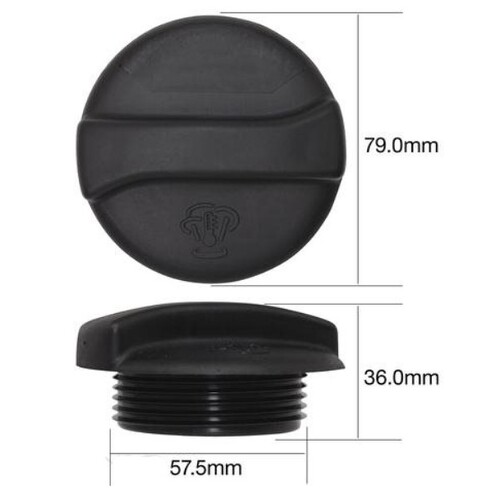 RADIATOR CAP 18PSI 125KPA RECOVERY PLASTIC SCREW TYPE - Part# CK18125