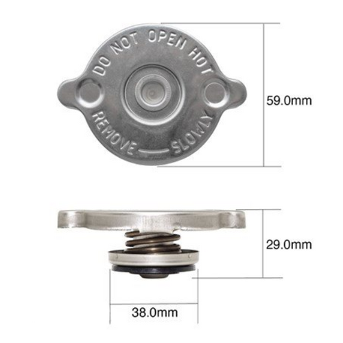 RADIATOR CAP 4PSI 30KPA METAL NON RECOVERY TYPE - Part# CN0430