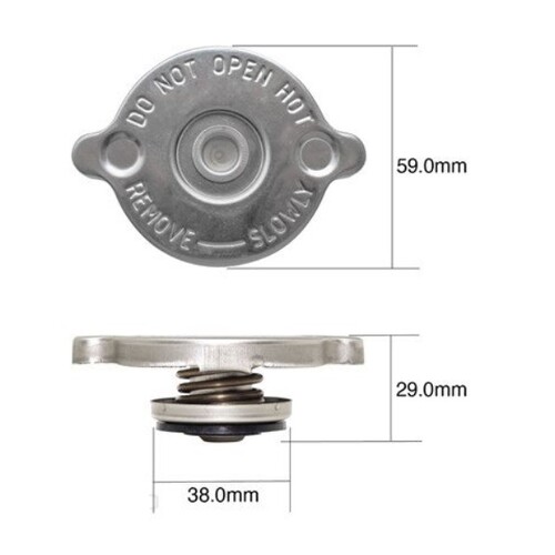 RADIATOR CAP 13PSI 90KPA METAL NON RECOVERY TYPE - Part# CN1390