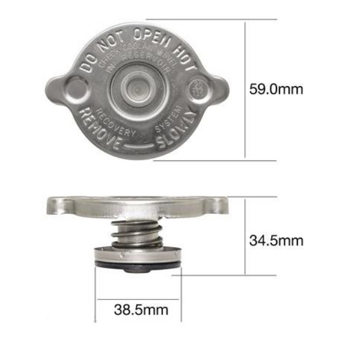 RADIATOR CAP 10PSI 70KPA METAL NON RECOVERY TYPE - Part# CR1070