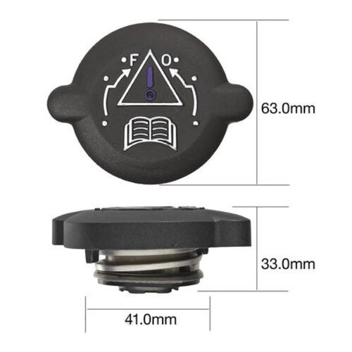 RADIATOR CAP 20PSI 140KPA PLASTIC & METAL RECOVERY TYPE - Part# DE20140