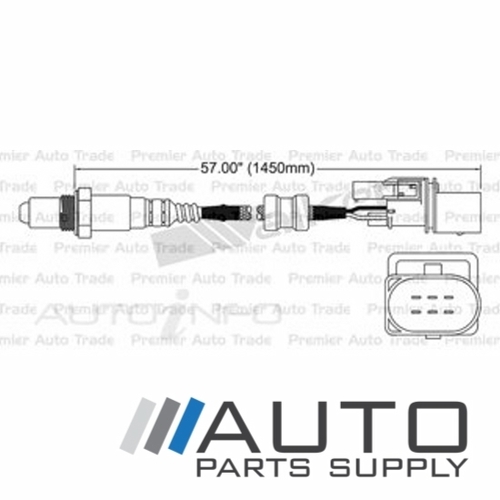 Pre Cat (Black Plug) O2 Oxygen Sensor Suit Audi TT 3.2ltr BPF 8N 2004-2006