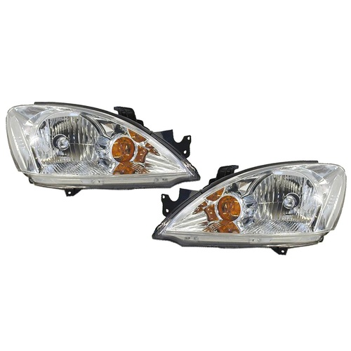 Pair of Headlights (Chrome) suit Mitsubishi CH Lancer 2003-2007