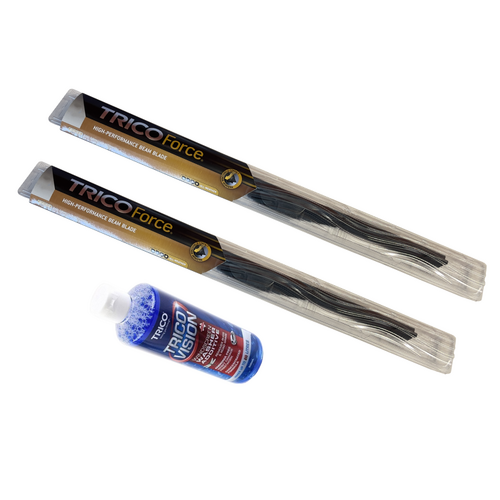 Ford Mk 2 (PB,PC) Courier Trico Force Front Wiper Blades & 500ml wiper fluid 1985-1990