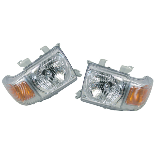 Pair of Headlights suit Toyota 70 series Landcruiser VDJ76 VDJ78 VDJ79 2007-On