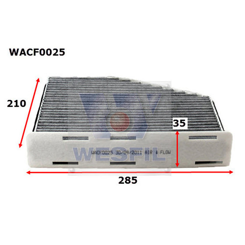 Cabin Filter to suit Audi A3 1.9L Tdi 03/08-01/10 