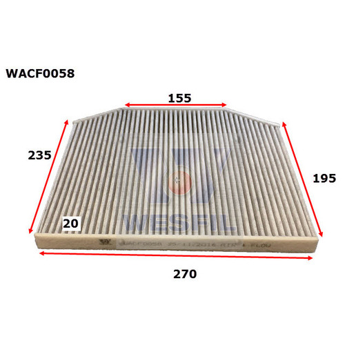 Interior Cabin Pollen Filter suit Holden VF Commodore 3ltr LFW V6 2013-2017